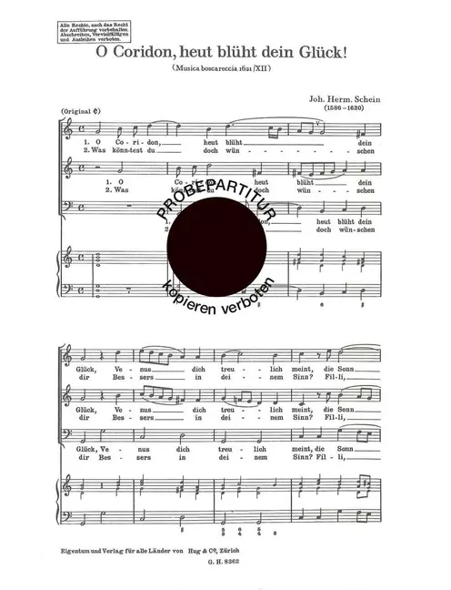 O coridon heut blüht dein Glück